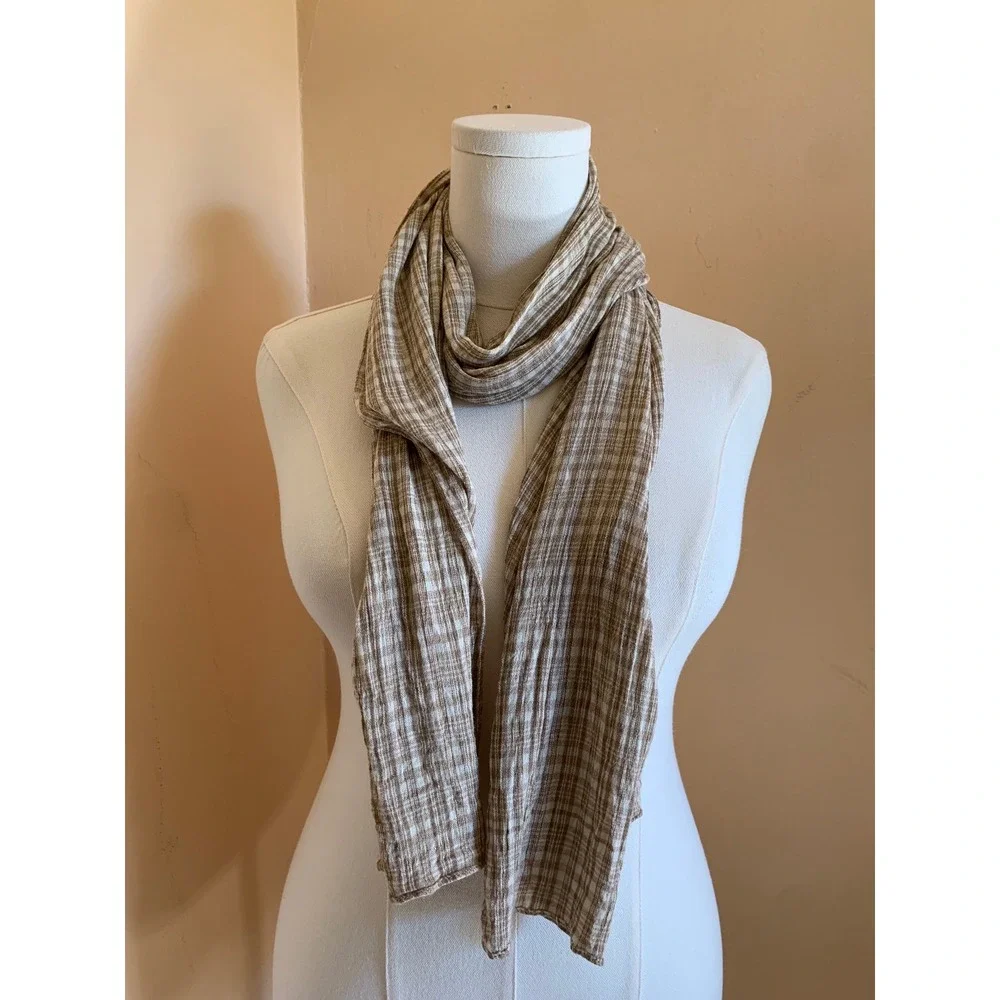 Accessorize tan plaid